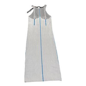 Zara Limitless Contour Collection Ribbed Tank Maxi Embroidered Dress Size XS NWT